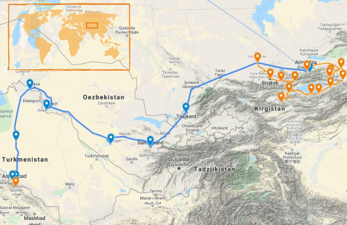 Rondreis Zijderoute van Ashgabat naar Almaty via Kirgizië (groepsreis)